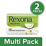 Rexona Silky Soft Skin Coconut & Olive Oil Soap Bar 2x150 g Multipack