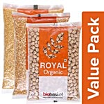 bb Royal Organic - Moong Dal 500 gm + Kabuli Chana 500 gm + Chana Dal 500 gm Combo 3 Items