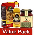 bb Combo Disano Pasta Fusilli 500G + Olive Oil Pure 500ml + Happy Chef Pasta Sauce 270G Combo 3 Items
