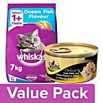 bb Combo Whiskas Adult Cat Food Ocean Fish 7kg + SHEBA Complete Nutrition For Cats 85G Combo 2 Items