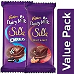 Cadbury Dairy Milk Silk Oreo 130G + Silk Fruit & Nut 137G Combo 2 Items