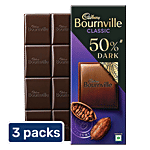 Cadbury Bournville Rich Cocoa 50% Dark Chocolate Bar 3x75 g (Multipack)