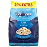 Kohinoor Basmati Rice - Super Value, 20% Extra 2x1 kg Multipack