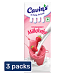 Cavins Strawberry Milkshake 3x180 ml Multipack