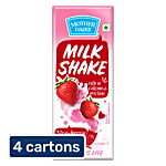 Mother Dairy Milkshake - Strawberry Carton 4x200 ml Multipack
