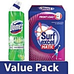 bb Combo Domex Toilet Cleaner Lime Fresh 750ml+Surf Excel Matic Front Load Detergent 2kg Combo 2 Items