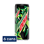 Mountain Dew Soft Drink 6x250 ml Multipack