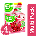 Airwick Everfresh Gel Bathroom Air Freshener, Velvet Rose 50 g each (Pack of 4)