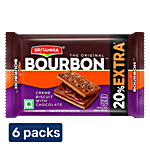 Britannia Bourbon Chocolate Creme Biscuits 6 x 50 g Multipack
