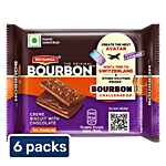 Britannia Bourbon Chocolate Creme Biscuits 6 x 50 g Multipack