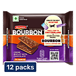 Britannia Bourbon Cream Biscuit - Chocolate Flavor 12 x 50 g Multipack