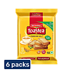 Britannia Toastea Premium Bake Rusk With Goodness Of Elaichi, Sooji & Wheat 6x50 g Multipack