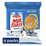 Britannia Milk Bikis Biscuits 6 x 160 g Multipack