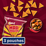 Bingo! Mad Angles Achaari Masti - Mango Pickle Flavour Crunchy Triangle Chips Pack 3 x 60 g Multipack