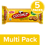 Parle Coconut Crunchy Cookies 5 x 76 g (Multipack)