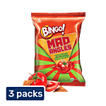 Bingo! Mad Angles Tomato Madness Triangle Chips 3 x 60 g (Multipack)
