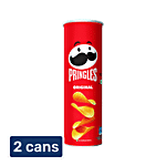 Pringles Potato Chips Original Flavour - Classic Salted 2x107 g Can Multipack