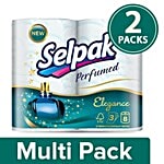 Selpak Toilet Tissue Paper - Perfumed, 3Ply, Imported 2x8 Roll Multipack