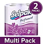 Selpak Perfumed Toilet Tissue Paper Roll - Lavender 2x8 Roll Multipack