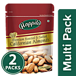 Happilo Premium Californian Almonds Roasted & Salted 2x200 g Pouch Multipack