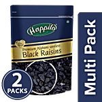 Happilo Black Raisins - Premium Afghani Seedless 2x250 g Multipack