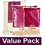 bb Royal Rice - Idli 5 Kg + Urad Gota - Whole 2 Kg + Fried Gram/Bengal Gram 500 Gm Combo 3 Items