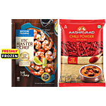 bb Combo ITC Master Chef Medium Prawns, 200 g + Aashirvaad Red & Hot Chilli Powder, 100 g Combo (2 Items)