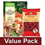 bb Combo ITC Master Chef Prawns - Super Large, 200gm + ITC Aashirvaad Chilly Powder 100gm Combo 2 Item