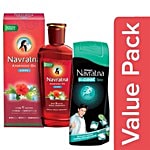 Navratna Oil - Ayurvedic, Cool 300 Ml + Talc - Cool 100 Gm Combo 2 Items