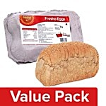 Bread - Whole Wheat, Chemical Free 400G + Eggs - Regular 6pcs, Combo 2 Items