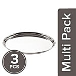 Neelam Buffet Plate - Beggi China, Stainless Steel 3 x 33 cm (Multipack)