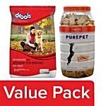 bb Combo Drool Dog Food Adult 10kg + Purepet Dog Treats Real Chicken Biscuit, Chicken 1kg Combo 2 Items