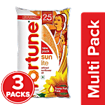Fortune Sunlite Sunflower Refined Oil 3x800 g (Multipack)