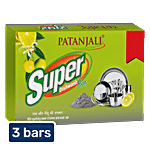 Patanjali Super Dishwash Bar 3x130 g (Multipack)