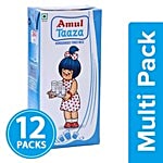 Amul Taaza Fresh Toned Milk 12x200 ml Multipack