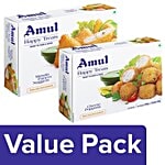 Amul Happy Treats Ready to Cook & Serve - Masala Paneer Nuggets+Cheese Poppons (300G) Combo 2 Items