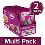 Whiskas Wet cat Food - Salmon in Gravy for Adult cats, +1 year 2x85 g Multipack