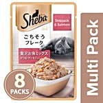 SHEBA Fish Mix cat Food - Skipjack & Salmon, for Adult Cats 8x35 g Multipack