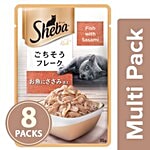 SHEBA Fish Mix cat Food - Fish with Sasami, for Adult Cats 8x35 g Multipack