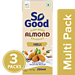 So Good Almond Milk - Vanilla 200 ml (Pack of 3) Multipack