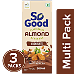 So Good Almond Milk - Chocolate 200 ml (Pack of 3) Multipack