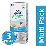 So Good Soy Milk - Protein +, Original 3x200 ml Multipack