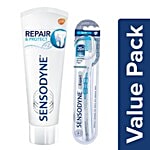 Sensodyne Sensitive Toothpaste - Repair & Protect 70G + Sensitive Toothbrush - Expert 1pc Combo 2 Items