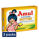 Amul Butter - Pasteurised 3x100 g Multipack