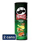 Pringles South African Style Peri Peri Flavour Potato Crisps 2x102 g Can (Multipack)