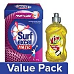 bb Combo Surf Excel Matic Front Load Detergent Powder 2kg + Vim Dishwash Gel Lemon 500ml Combo 2 Items