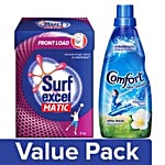 bb Combo Surf Excel MaticFront Load Detergent 2kg + Comfort After Wash MorningFresh 800ml Combo 2 Items