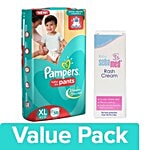 bb Combo Pampers Pants Diapers - Extra Large Size 58pcs + Sebamed Rash Cream 100ml Combo 2 Items