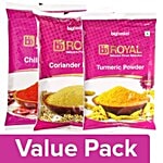 bb Royal Red Chilli Powder 200G +Coriander/Dhania Powder 200G +Turmeric/Haldi Powder 200G Combo 3 Items