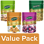Happilo Almonds 200G + Green Raisins Seedless 250G + Prunes 200G + Walnuts Inshell 200G Combo 4 Items